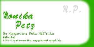 monika petz business card